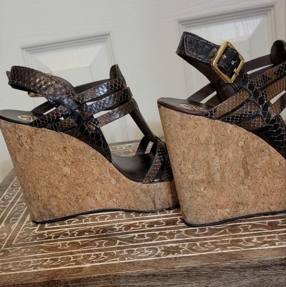 Tory Burch Wedge Snake sandals - Picture 7 of 12